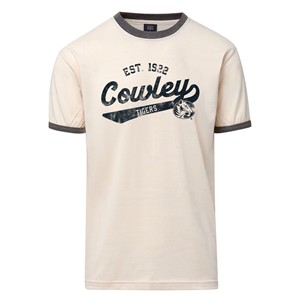 MV Sport Ringer Est 1922 Cowley Tigers w/ Tiger Logo Vintage White/Charcoal T-shirt